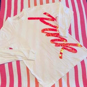 VS PINK rare ombré bling campus tee